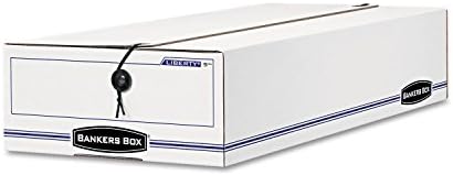 Bankers Box 12-Pack String & Button Check Box, 10-3/4" x 23-1/4" x 4-5/8"