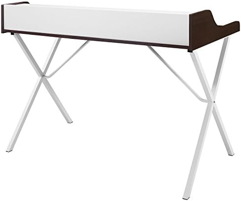 Modway Bin Contemporary Modern Writing Desk With Storage Cubbies in Cherry