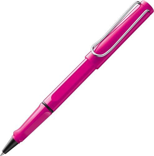 Lamy safari pink - Rollerball Pen with ergonomic grip & line width M - for pleasant long writing - made of robust ASA plastic - including rollerball refill M 63 in black