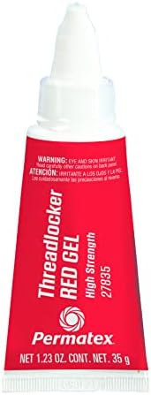 Permatex 27835 High Strength Threadlocker Red Gel, 35g