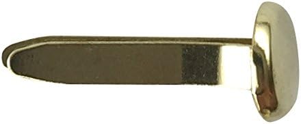 Clipco Paper Fasteners Medium 3/4-Inch Brass Plated (100-Pack)