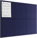 MaxGear Felt Bulletin Board 36" x 24", Dark Blue Felt Wall Tiles Push Pins