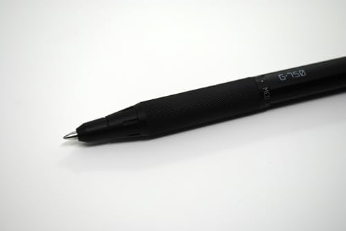 Zebra Pen G-750 Black Brass Retractable Gel Pen, Black Ink, 0.7mm, 2-Pack