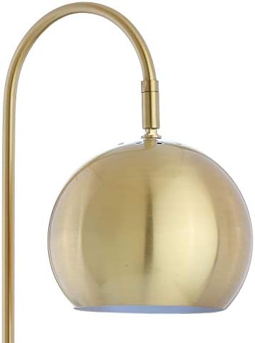JONATHAN Y Stephen Arched 23.5" LED Task Table Lamp, Brass Gold/White