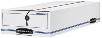 Bankers Box 12-Pack String & Button Check Box, 9-1/2" x 23-1/4" x 4-1/4"