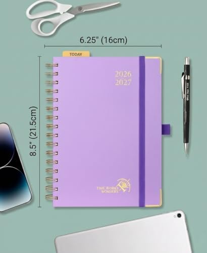 POPRUN 2026-2027 Weekly Planner 6.25" x 8.5" Weekly and Monthly Planner