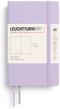 LEUCHTTURM1917 - Notebook Softcover Pocket A6-123 Numbered Pages for Writing and Journaling (Plain, Lilac)