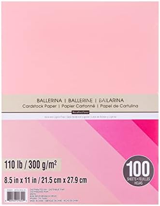 Recollections 100 Sheets Ballerina 8.5” x 11” Cardstock Paper - Acid and Lignin Free Paper for Scrapbooks, Arts & Crafts - 1 Pack