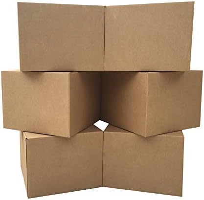 Amazon Basics Cardboard Moving Boxes for Packing and Shipping, Large Size, 20" x 20" x 15", Brown, 6-Pack