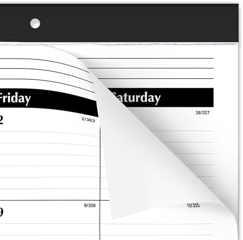 AT-A-GLANCE 2027 Desk Pad Calendar, Monthly Desk Wall Planner, 21.75" x 17", Ruled Blocks, 3 Pack (AZSK240027), White