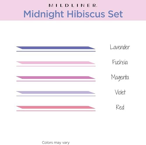 Zebra Pen MILDLINER Highlighter, Midnight Hibiscus Colors, Dual Tip, 5-Pack