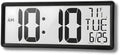 Wall Clock – 14" Atomic Digital Wall Clock with Extra-Large 4.5" Time Display | Battery Operated, Radio Controlled with Automatic Daylight Saving Time | Temperature, Date & Dual Alarms