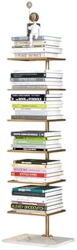 Modern Open Vertical Bookcase,Invisible Floating Storage Rack,Narrow Floor Standing Organizer for Small Spaces,Gold-115cm/45.3in