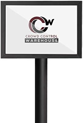 CCW 11 X 14 Horizontal Pedestal Floor Sign Frame, Black Powder-Coated Steel