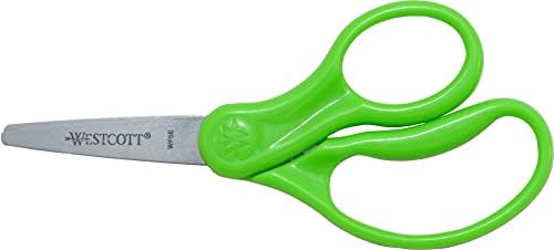 Westcott Hard Handle Kids Scissors, 5", Pointed, Assorted Colors, 2-Pack