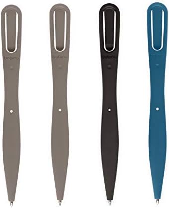 Bobino | Bookmark Pen | Planner Pens & Ballpoint Pens For Journaling | Flat Pen Bookmarks | Book Markers For Women | Mini Pen Page Markers | Book Accessories & Planner Accessories | 4 Pack | Black Ink