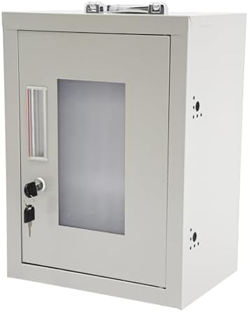 24 Slots Aluminum Alloy Pocket Chart Storage Cabinet,Cell Phones Storage Cabinet,Wall-Mounted with a Locked,Can be Carried by Hand