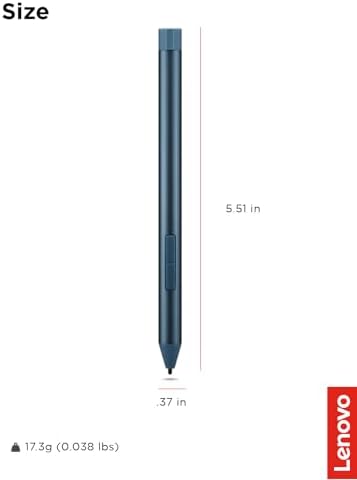 Lenovo Digital Pen 3 for Laptops, Supports Multiple Protocols, Advanced Tilt Recognition, Tidal Teal