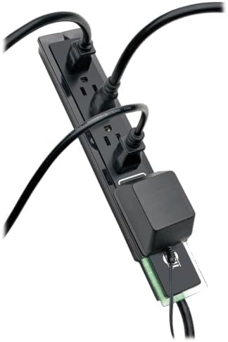 Tripp Lite 6 Outlet Surge Protector Power Strip, Black, 6ft Cord, Tel/Fax/Modem Protection, Right-Angle Plug, Lifetime Manufacturer's Guarantee & $75K Insurance (TLP606SSTELB)