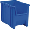 Akro-Mils Stak-N-Store Stackable Storage Bins, 17.5"x11"x12.5", Blue, 4-Pk