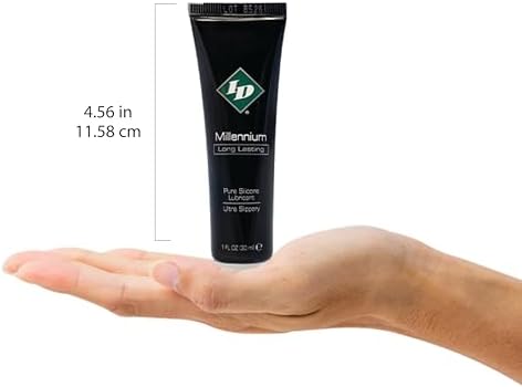 ID Millennium Silicone Personal Lubricant 1 Fl Oz Hypoallergenic Lube with Premium Quality, Ultra Smooth Feeling, Travel Tube, Made in USA by ID Lubricants