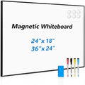 Magnetic Whiteboard, 24" x 18" Dry Erase White Board for Wall