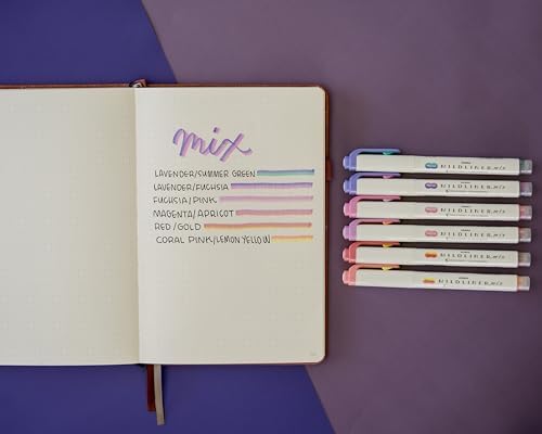 Zebra Pen MILDLINER Mix No Bleed Highlighter, Assorted, Chisel Tip, 6-Pack