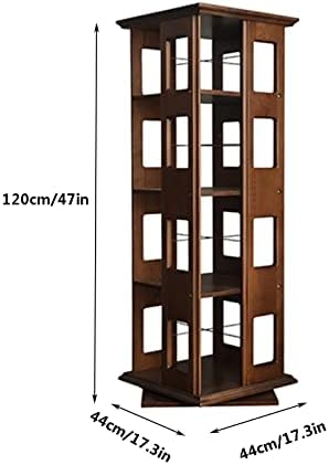 Storage Shelves 360° Rotating Bookshelf Floor-Standing Bookshelf Large-Capacity Living Room Display Rack Bookcase Study Storage Bookshelf Office Organization,A,A