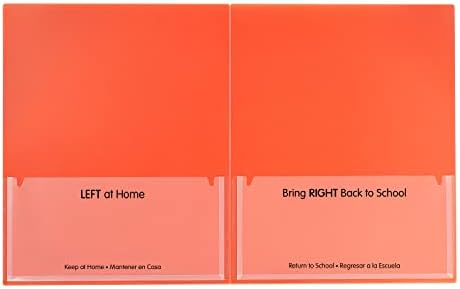 C-Line Classroom Connector School-to-Home Folders, Orange, 25 per Box (32002) (Pack of 6)