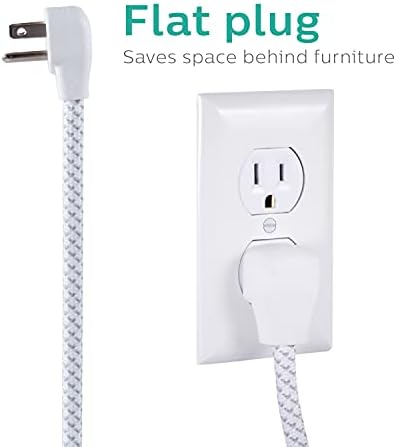 GE Home Electrical GE UltraPro Surge Protector Plug with Alarm, Outlet Extender, Plug Adapter, Appliance, Refrigerator, End of Service, 1080 Joules, Warranty, UL Listed, White, 38124
