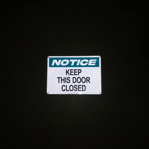 TRADESAFE Keep This Door Closed Sign - Business Sign, Office Sign, Quick Install Aluminum Safety Sign, Light Reflective, UV-Resistant, Waterproof, 14” X 10” Keep Door Closed Sign