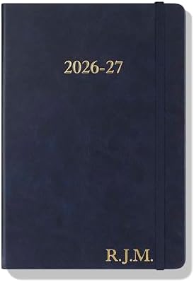 Wykeham's Executive 2026-27 Daily Journal Planner – Customization Available – Mid-Year Academic Diary – July 2026 to June 2027 (Personalized Royal Blue, 8.5"×5.5")