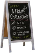 Ilyapa A Frame Chalk Board Easel Sign 40x20 in - Sandwich Signs Outdoor