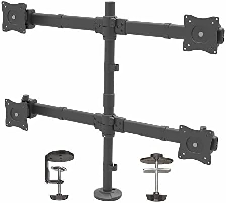 Desk Mount Quad Monitor Arm up to 27in, 17.6lb/8kg, VESA (ARMQUAD)