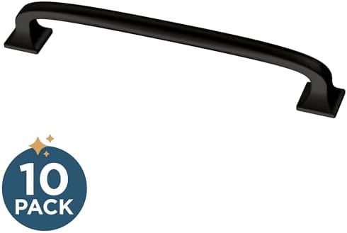 Franklin Brass (5-Pack) – Matte Black Cabinet Handles, 5-1/16 Inch Hole Center, Pulls for Drawers, Kitchen Cabinet Door, Dressers | Lombard