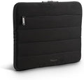 Targus 15–16 Inch Puffer Laptop Sleeve, Lightweight Protective Sleeve with Plush Interior, Front Accessory Pocket, Double Zippers, Slim & Stylish Design, Black TBS975GL