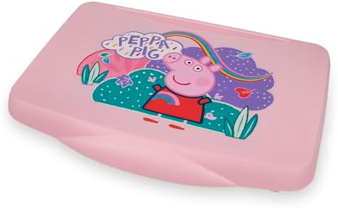Peppa Pig Kids Lap Desk with Storage - Folding Lid and Collapsible Design - Portable for Travel or use in Bed at Home - Great for Writing, Reading or Other School Activities