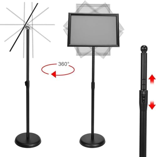 GUOHONG Sign Stand 11x17 Inch, Adjustable Floor Standing Sign Holder