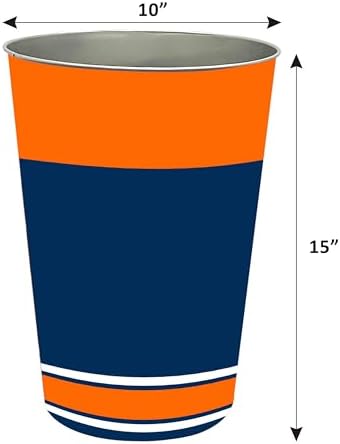 FANMATS 34745 NFL - Seattle Seahawks Wastebasket | Navy Blue | 15"x10.5"x10.5" | Primary Logo, Helmet, & Wordmark