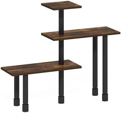 Furinno Turn-N-Tube Kitchen Countertop Organizer, 3-Tier Corner Countertop Organizer Shelf, Corner Shelf, for Kitchen, Pantry, Organizers and Storage, Amber Pine