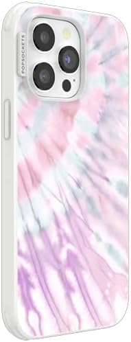 PopSockets iPhone 14 Pro Max Phone Case w/MagSafe- Coastal Dye Purple | Magnetic, Wireless Charging, Camera & Drop Protection, Purple, Aura, Rainbow, Colorful