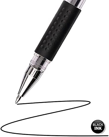 Black Gel Pens Bulk, 60 Pack 0.7mm Fine Point Gel Ink Rollerball Pens, Smooth Quick-Dry Black Ink No Smear, Comfortable Grip Pens for Office, School, Journaling, Note-Taking & Daily Writing