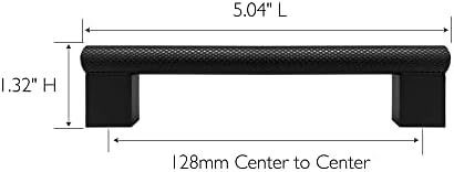 Design House Porter Cabinet Pull, 128mm, Matte Black