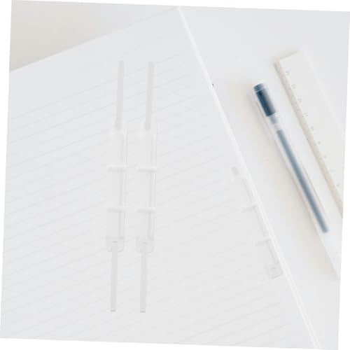 50pcs White Plastic 2 Hole Loose Leaf Binding Clips for Documents