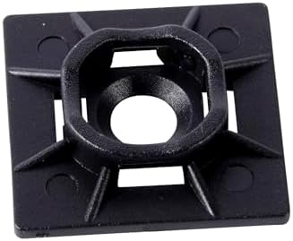 Gardner Bender MB-20UVB Cable Tie Mounting Base, 1 Inch. x 1 Inch., Wire / Cord Management Industrial and Household Use, 100 Pk., UV Resistant Black