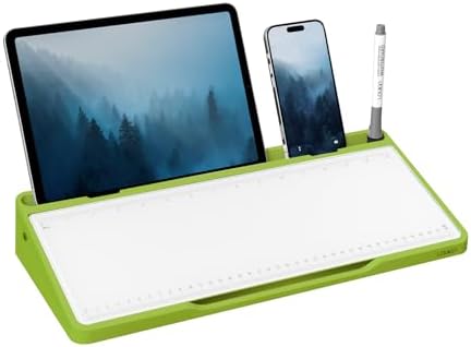 loukin Glass Desktop Whiteboard, 15.3" x 5.6" Dry Erase Desk Board, Green
