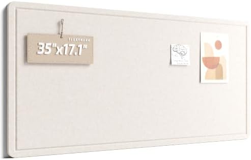 Fluxynara 35" x 17.1" Bulletin Board, Oatmeal