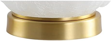 JONATHAN Y Ilsa 22" Round Dotted Glass Metal Table Lamp, White/Brass Gold