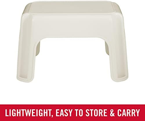 Rubbermaid Roughneck Step-Stool Bisque Lightweight Holds up to 300 pounds Ideal for Kitchen-Bath Skid-Resistant