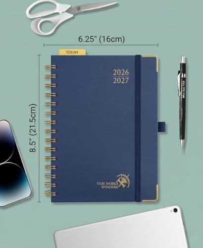 POPRUN 2026-2027 Weekly Planner 6.25" x 8.5" Weekly and Monthly Planner
